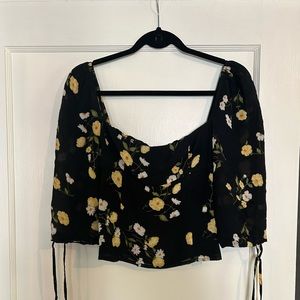 Reformation Floral Blouse Size 6